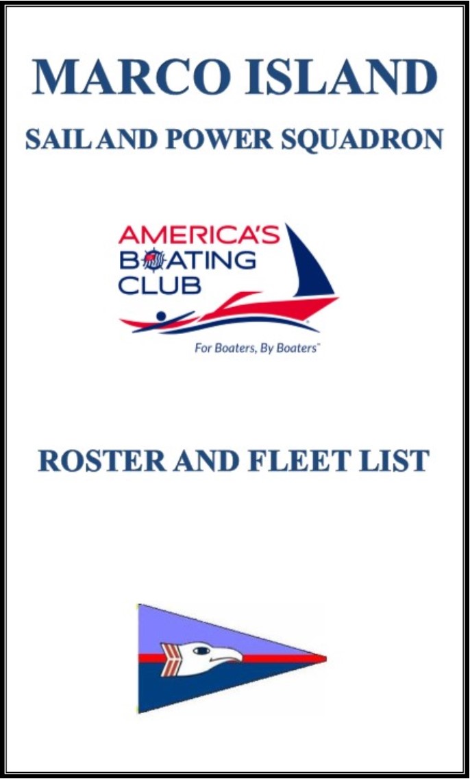 Picture of cover of Roster and Fleet List for America's Boating Club - Marco Island